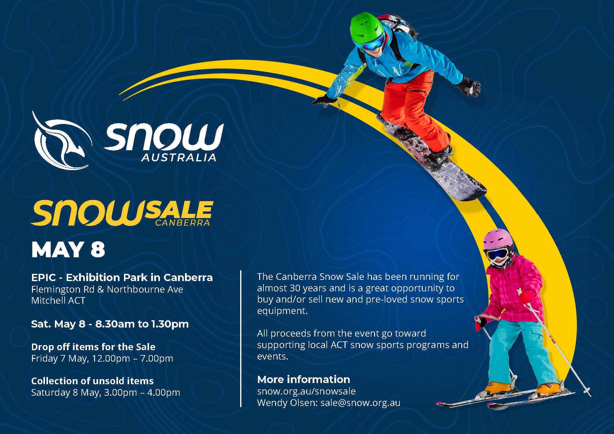 Ski and Snowboard Sale – Marketing flyer Snow Sale Canberra 2021